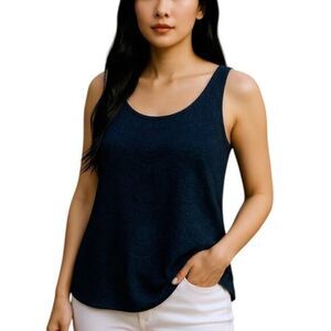 NEW Van Heusen Medium Navy Tank Lace Front USA Made All Seasons Layer Feminine